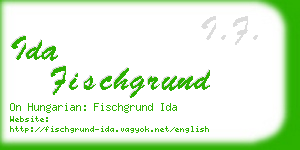 ida fischgrund business card